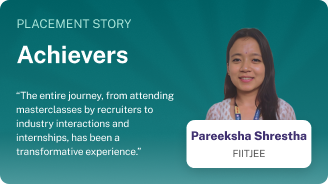 Pareeksha Shrestha; Placed in FIITJEE